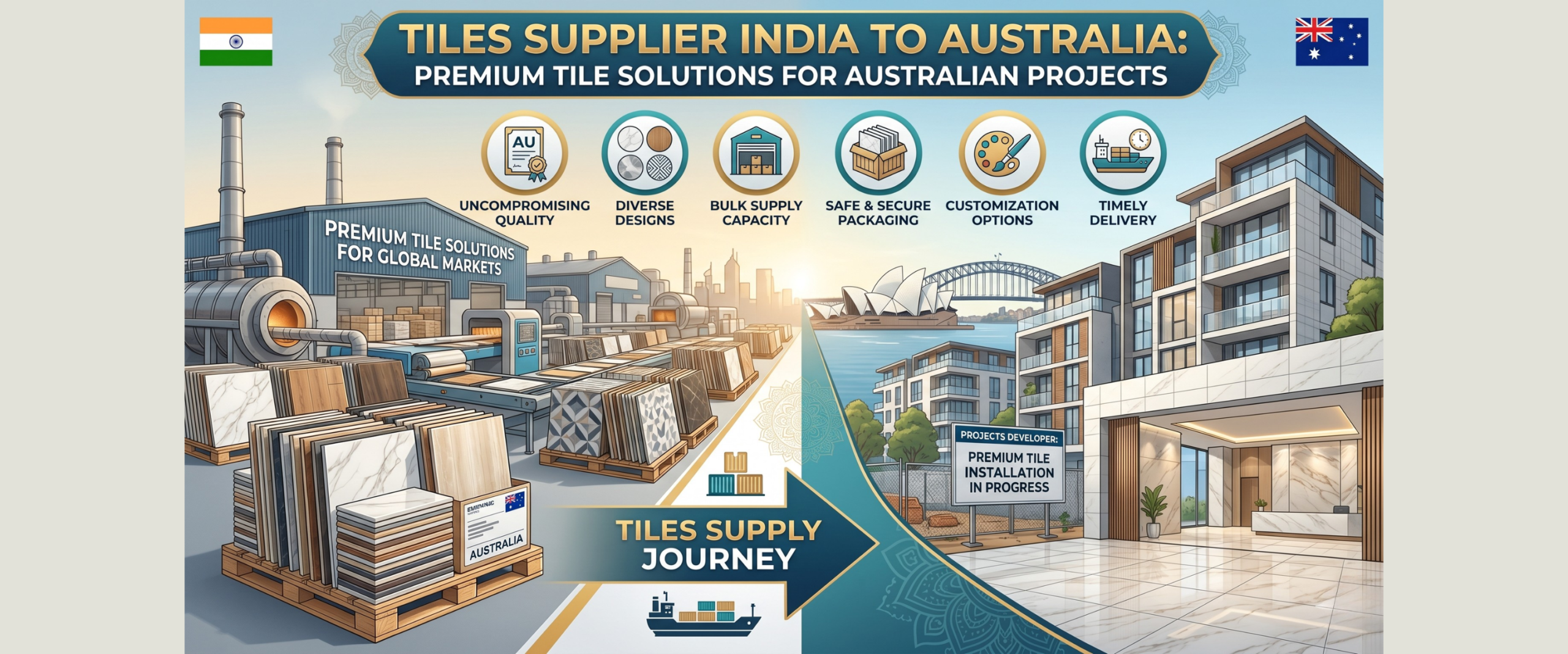 Tiles Supplier India to Australia