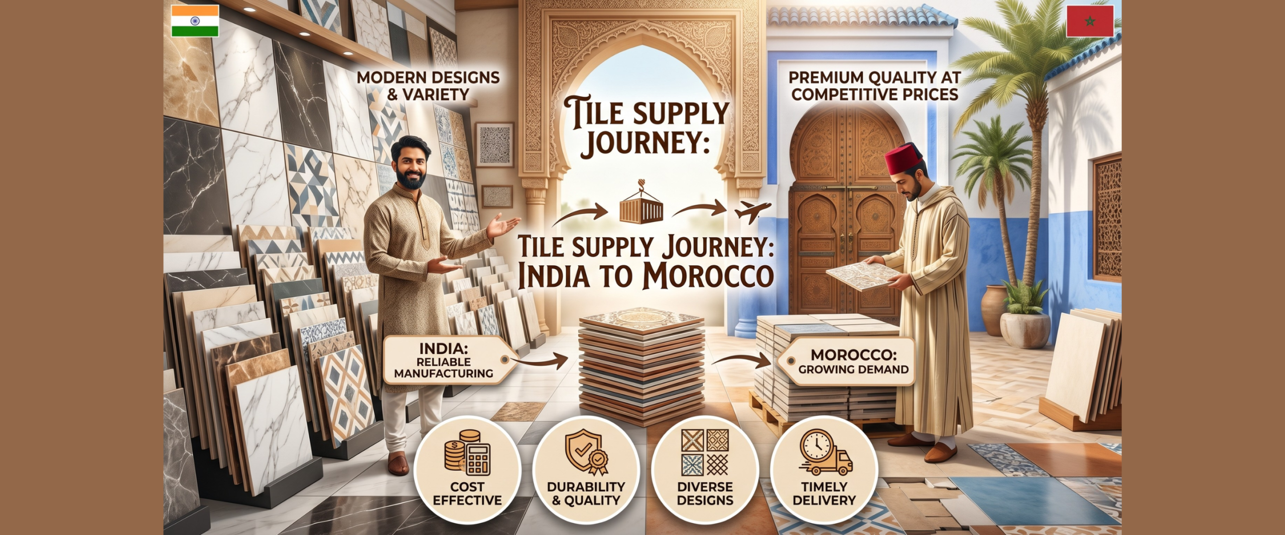Tiles Supplier India to Morocco