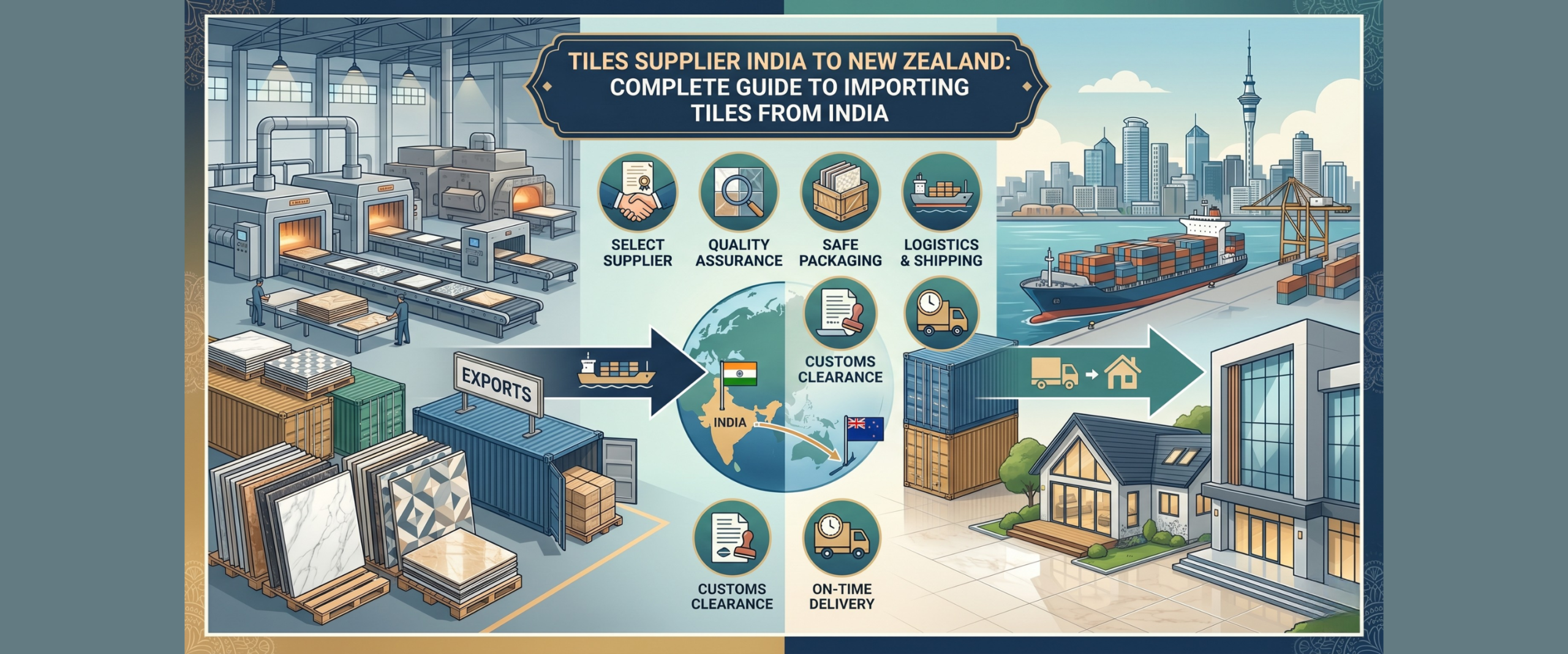 Tiles Supplier India to New Zealand