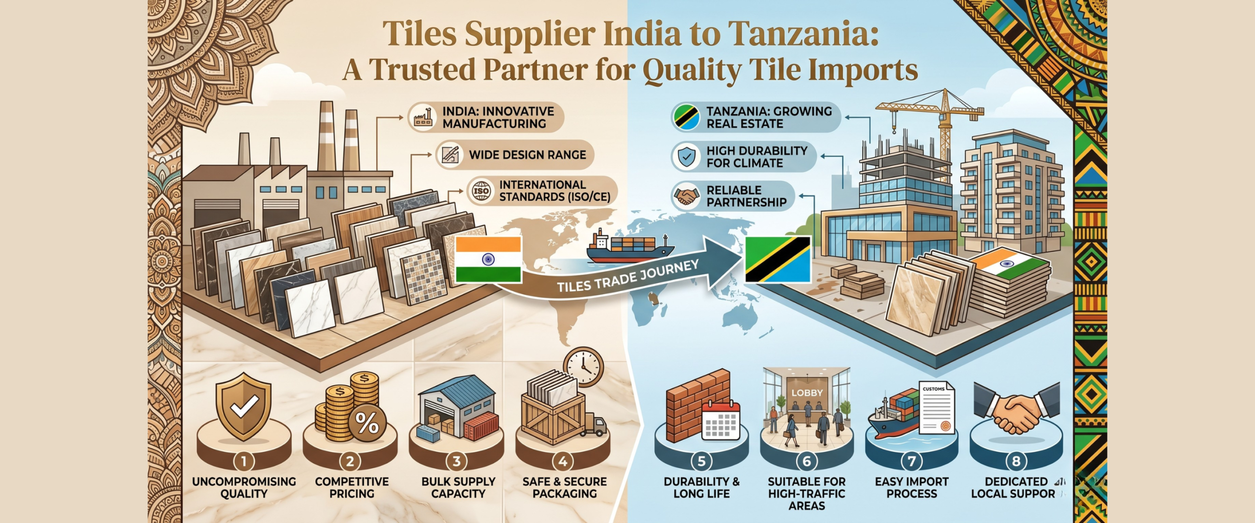 Tiles Supplier India to Tanzania